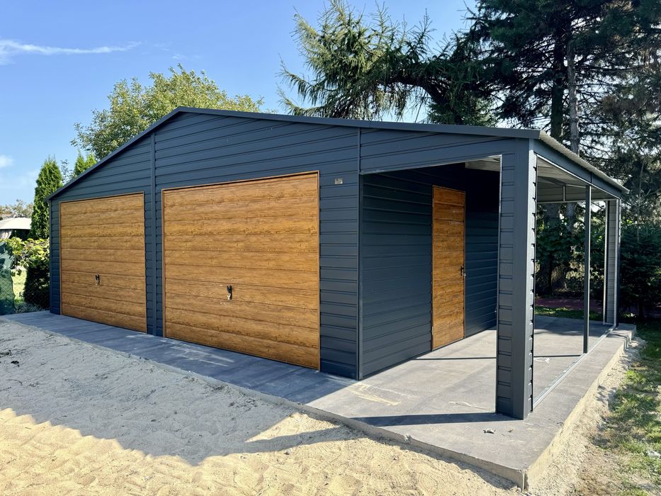 Garaz blaszany 8x6 ocynowany profil zamkniety