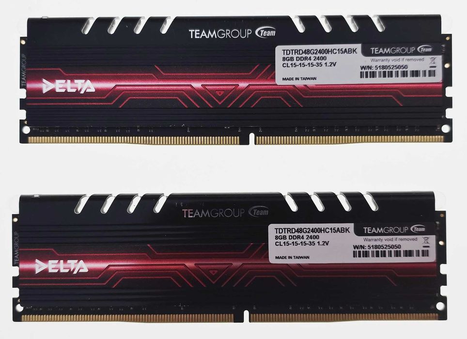 Pamięć Team Group DDR4 2x8GB / 16GB 2400MHz CL15 RED LED