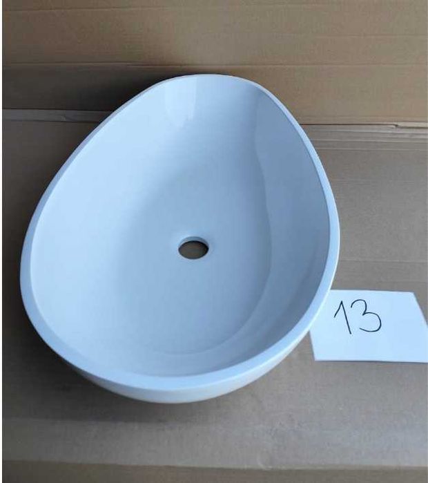 Umywalka Nablatowa owalna CADI biała outlet!! 13.