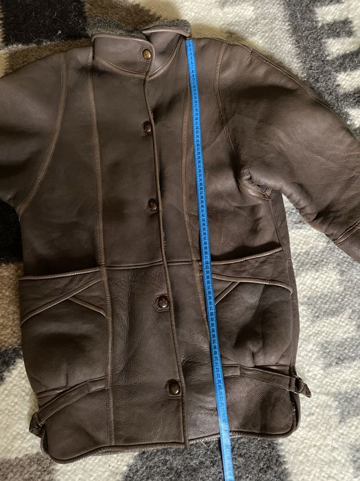 Кожаная женская дубленка