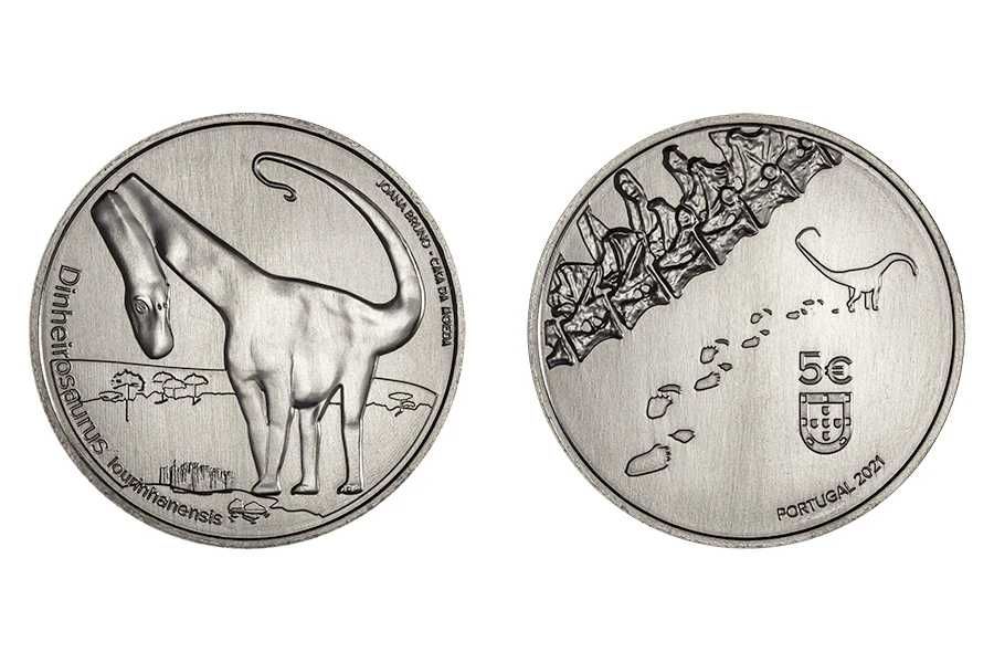 Coleção das 3 Moedas 5€ de  Dinossauros de Portugal