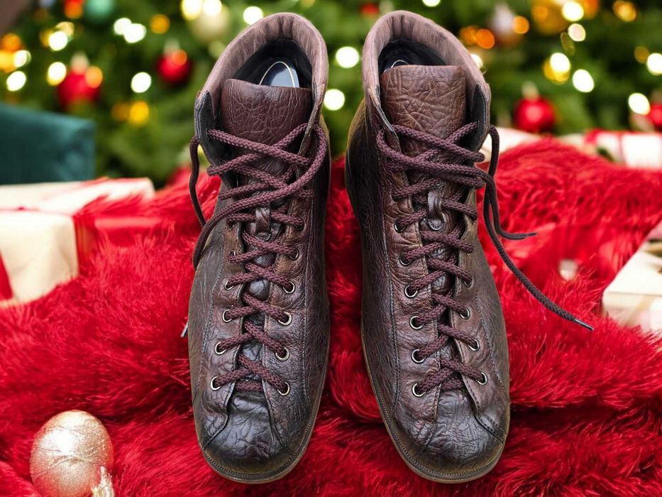 Santoni эксклюзивные мужские ботинки из кожи слона