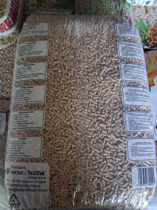 Pellet Olczyk PREMIUM Pelet sosnowy A1  DIN plus EN Plus 6mm