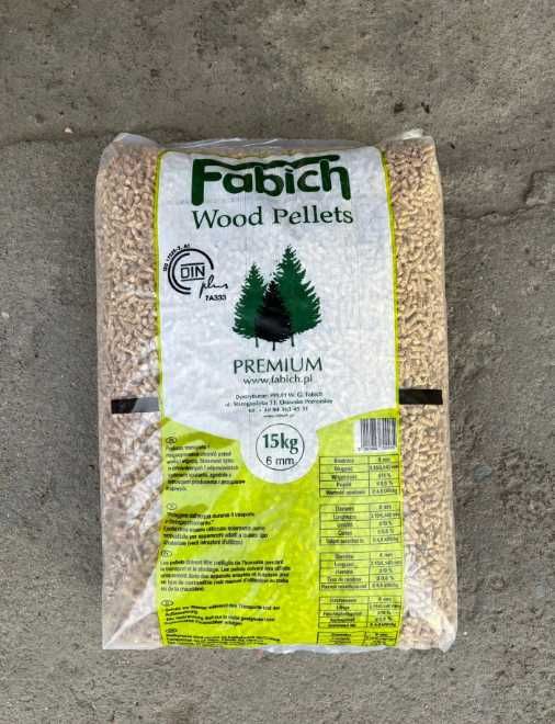 Pellet drzewny fabich A1 100% z drewna sosnowego