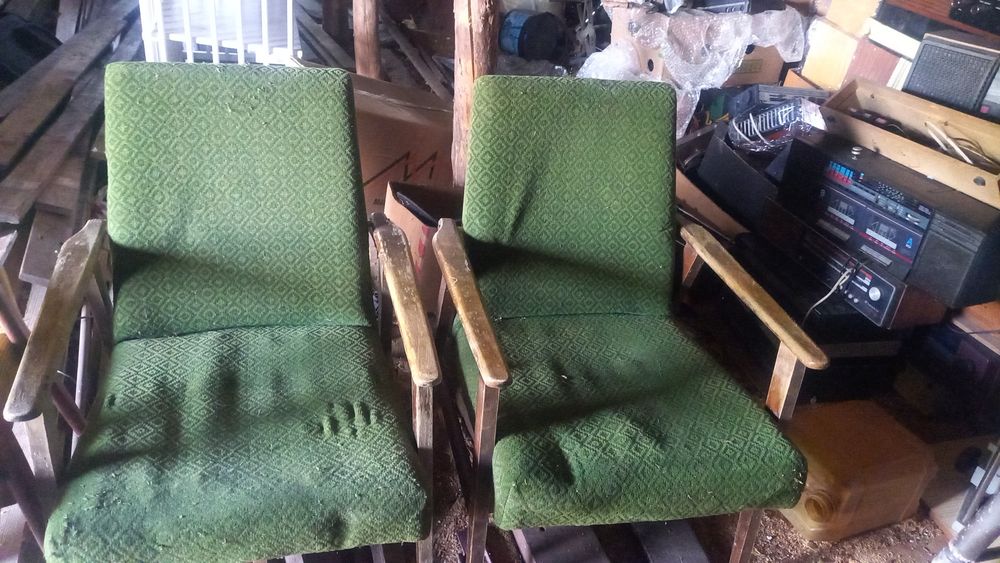 Fotel fotele PRL retro vintage lisek