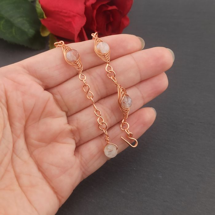 Bransoletka z miedzi z cytrynem dla kobiety MB2