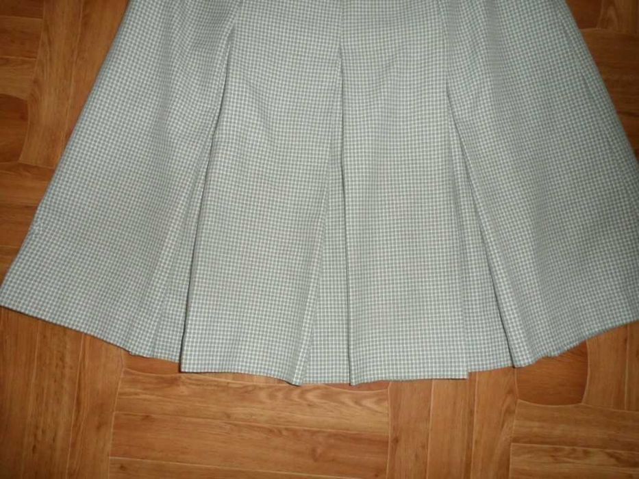 Юбка теплая длинная в клетку осень-зима р.46 М винтаж СССР - ГДР бирка