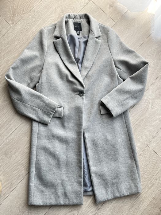 Płaszcz jesienno zimowy M New Look szary długi