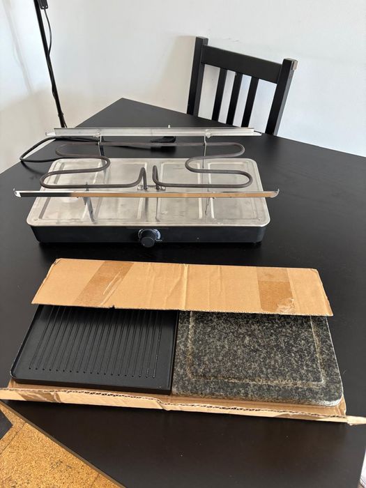 Grelhador Elétrico Raclette com Pedra – Excelente Estado