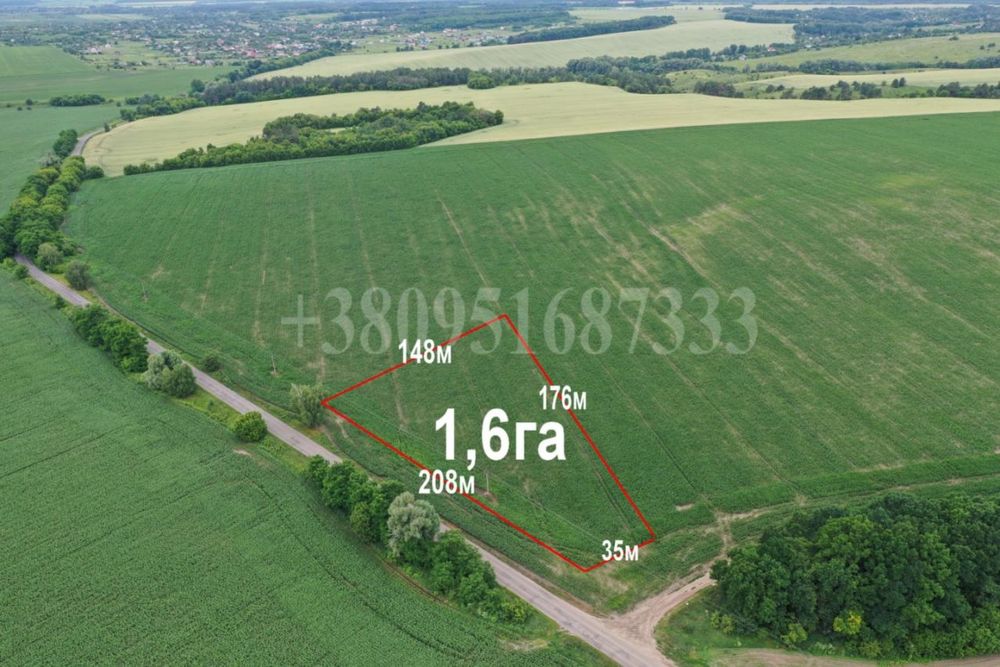 Новосілки.(Фастівський рн)Продаж кутова ділянка 1.6га., вздовж траси.(200$/сот.) – pohled 4