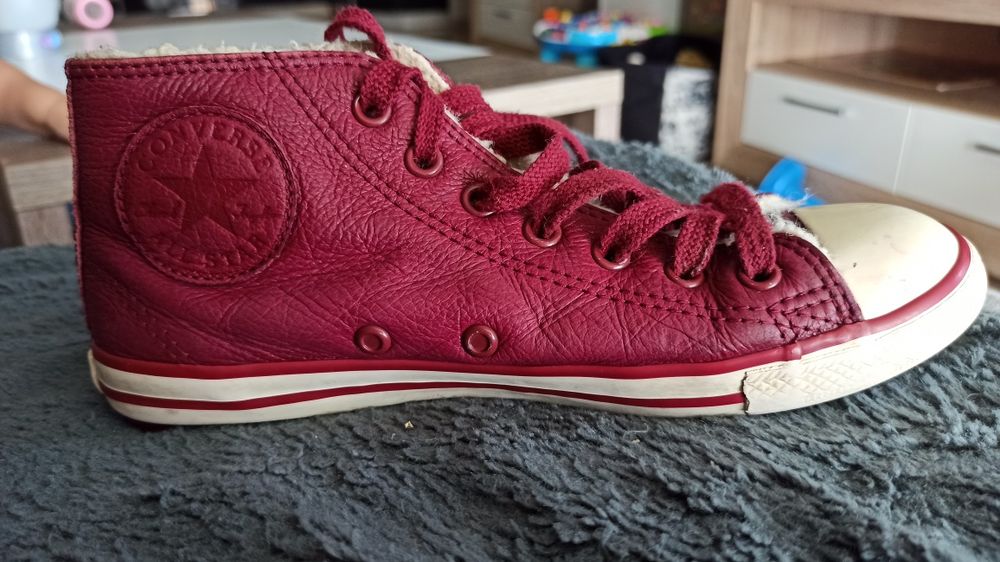 Buty, Trampki skórzane dziewczęce Converse rozmiar 35,5