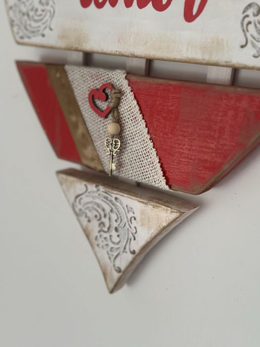 Peça decorativa artesanal-Coração Amor