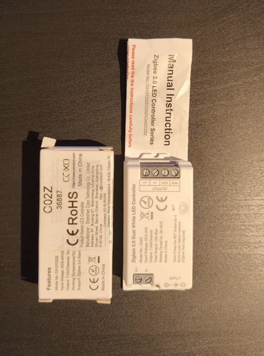 Controlador Fita Led CCT Dual White Zigbee