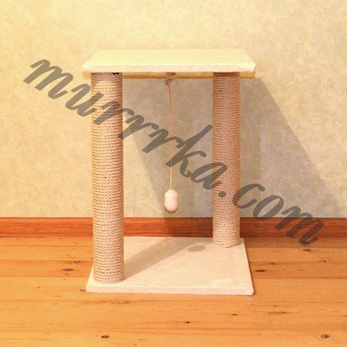 Продам кігтеточку-лежанку джут/бавовна /сизаль с двома стовбами