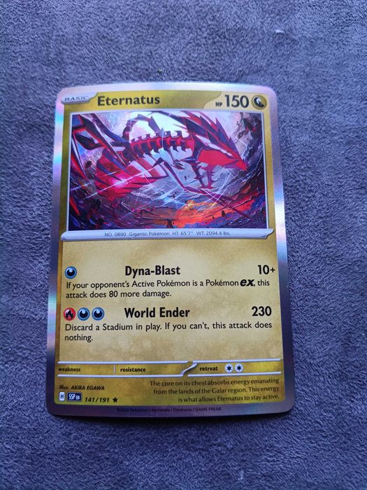 HOLO Eternatus 141/191 Karta POKEMON TCG S&V Surging Sparks