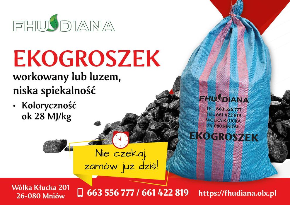 Ekogroszek workowany, 28 Mj/kg, [SUCHY]