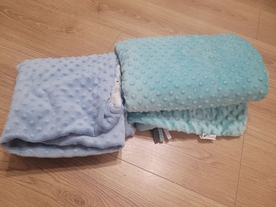 kołderka 75x100  SMUKEE minky wzór misie dwustronne