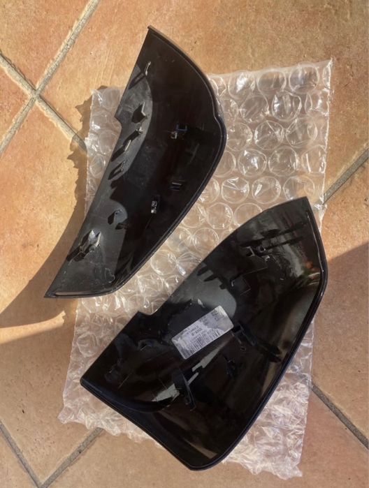 Capa espelho retrovisor BMW Série 1 Branco e Preto