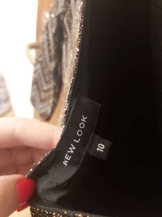 Błyszcząca sukienka sylwestrowa na sylwestra new look xs 34