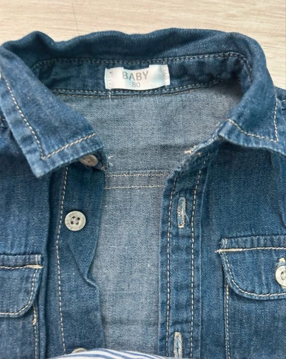 Zestaw dwoch koszul chlopiecych 74 80 zestaw