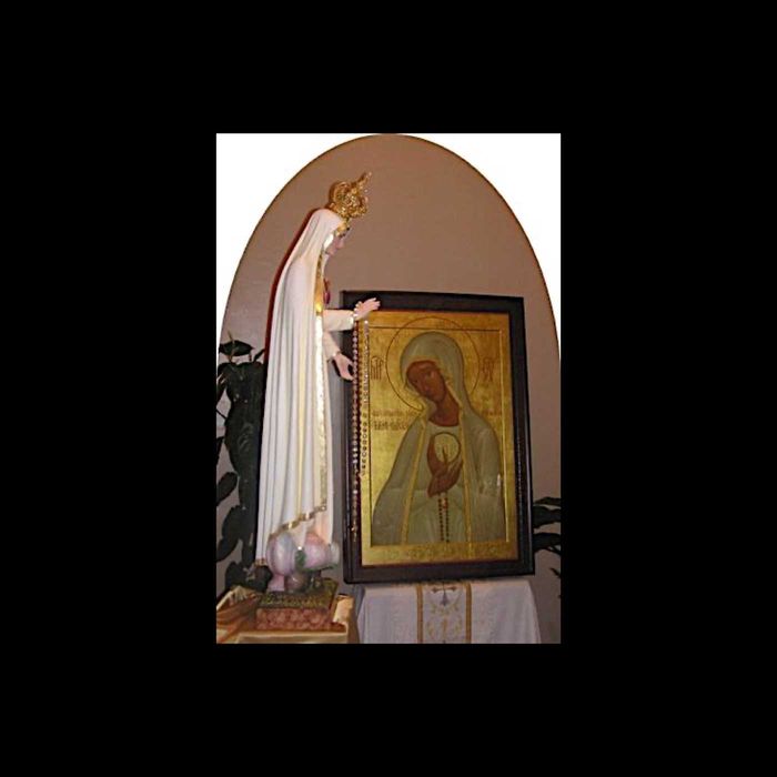 Ícone N. Sra. Fátima "Por Ti, Unidade" – Aprovado por Irmã Lúcia