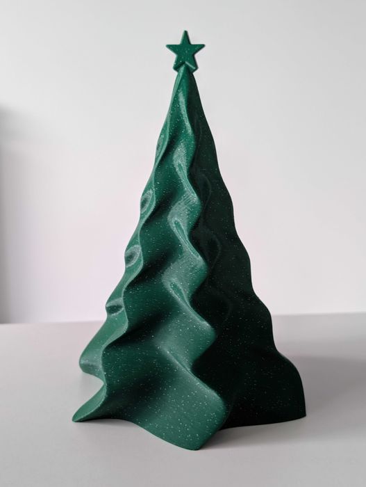Árvore de Natal Moderna em Espiral com Brilho