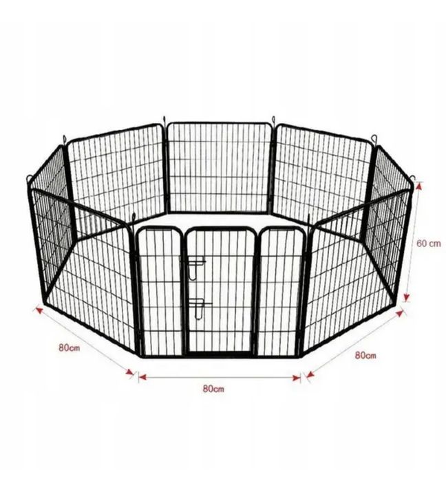 Металевий вольєр для собак і цуценят висота 60 см