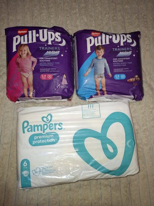Pampers premium 6 huggies ночные тренировочные трусики 6 для  девочки  и мальчика