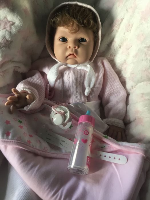 Boneca bebé reborn, silicone sólido, maleável