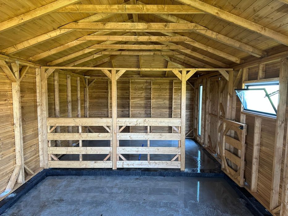 Domek dla alpak kóz owiec 4mx8m narzędziowy gospodarczy PRODUCENT