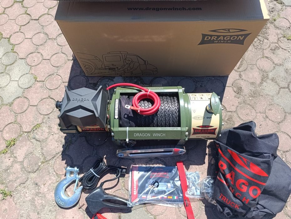 Wyciągarka, wciągarka samochodowa Dragon Winch DWT 22000, 24V Syntetyk