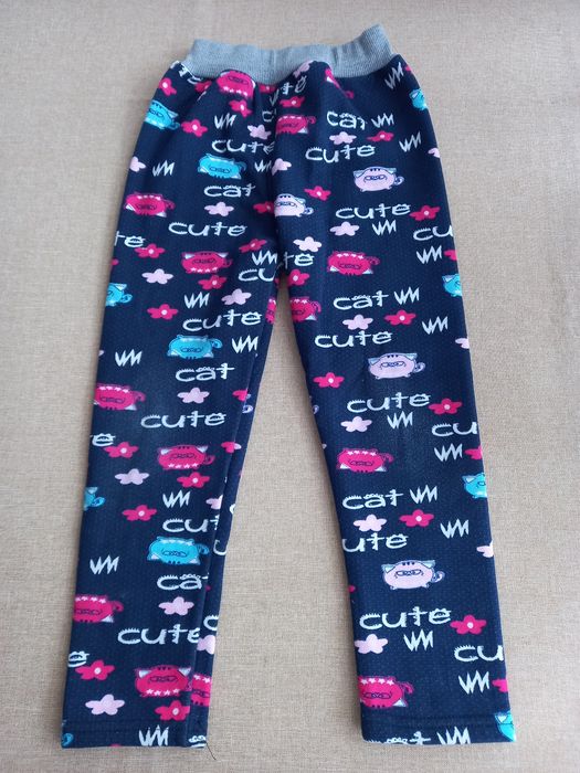 Legginsy dziewczęce ocieplane, rozmiar 110, Zestaw