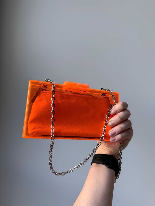 Сумка прозора помаранчева ZARA