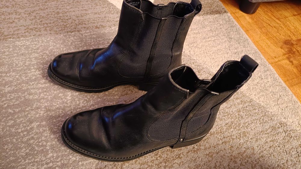 Botki Clarks Orinoco czarna skóra naturalna r.6 25,5cm