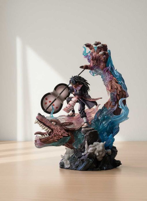 Фігурка Мадара + Курама (Naruto) 40 см LED. Епічна битва!