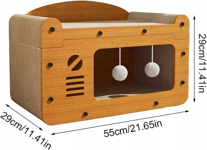 NOWY Drapak Dla Kota Legowisko Domek Duży XXL Solidny Stabilny Zabawka