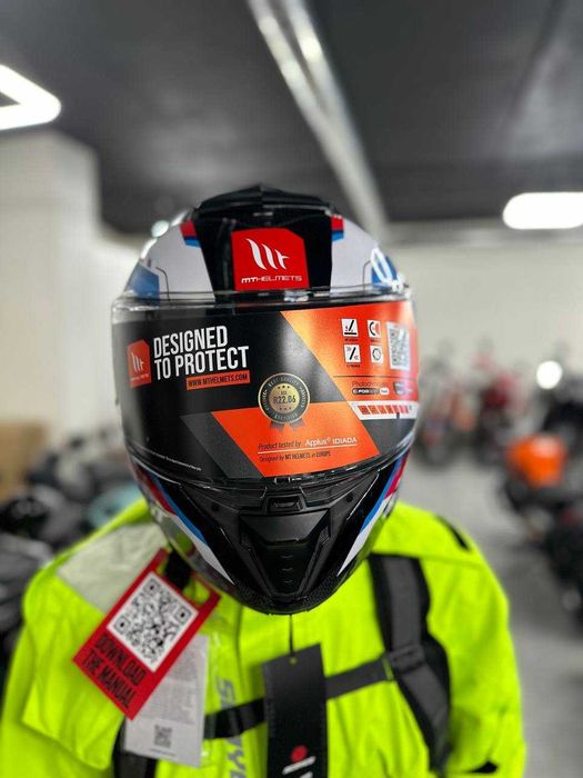НОВИЙ мотошолом HELMET MT ATOM 2 SV BAST A0 Pearl Gloss