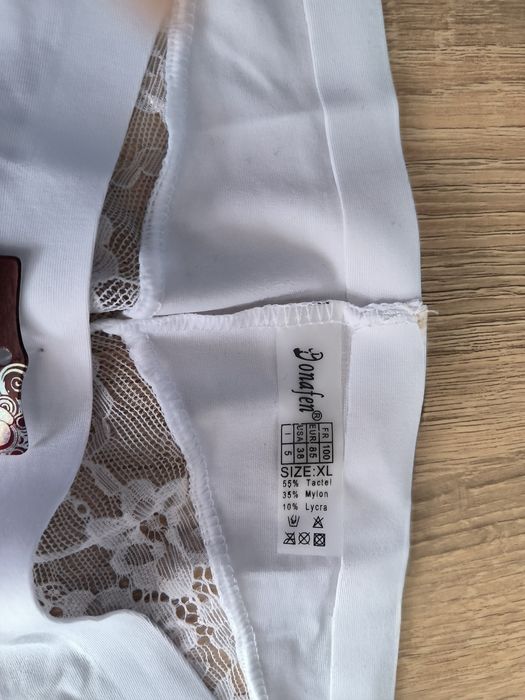 Stringi L nowe białe