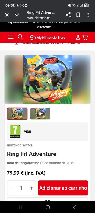 Ring fit Nintendo Switch