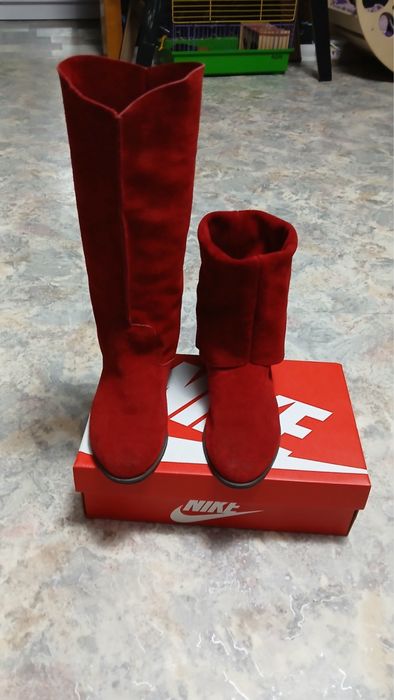 Сапоги весна осень замша