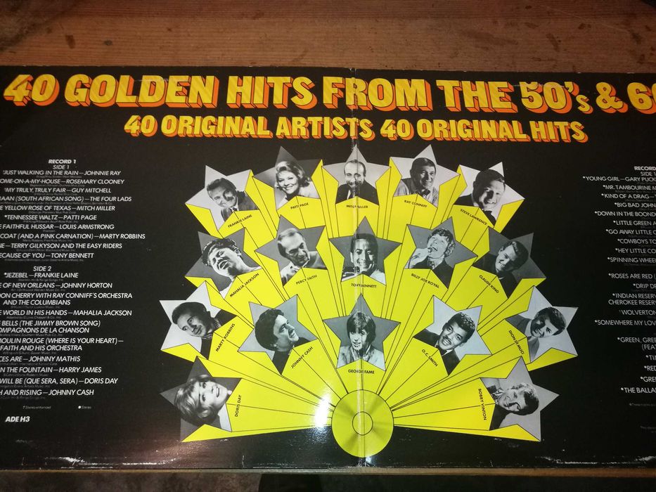 VARIOS - 40 Golden Hits (T Bennett, Mahalia Jackson, J Cash, The Byrds ETC)2XLP