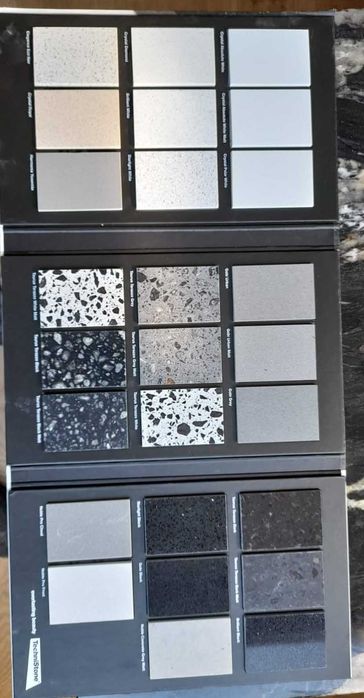 Parapety kamienne wewnętrzne, zewnętrzna. Granit - konglomerat.