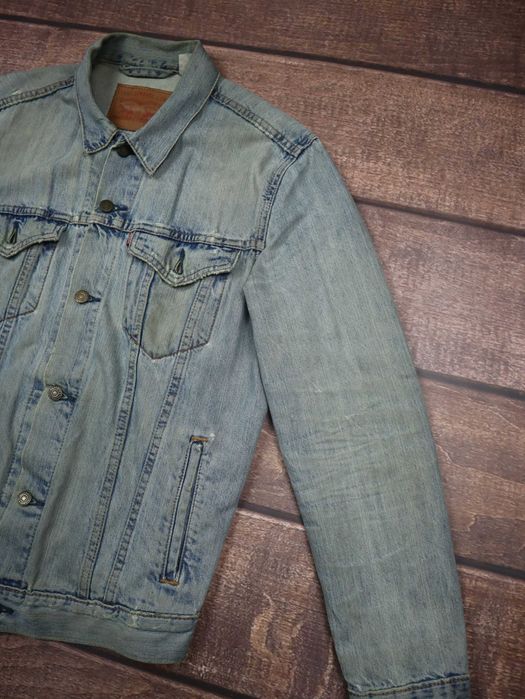 Levis Levi's Denim Jacket Kurtka jeansowa dżinsowa niebieska dziurami