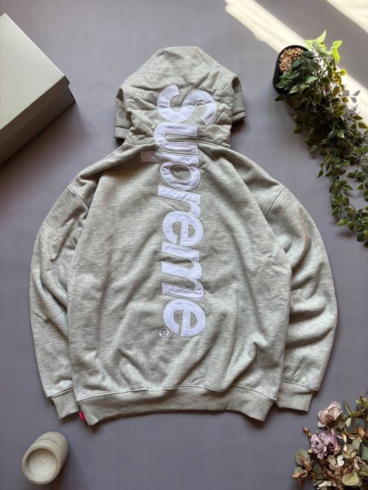 Зіп-худі Supreme / брендова кофта суприм з великим логотипом