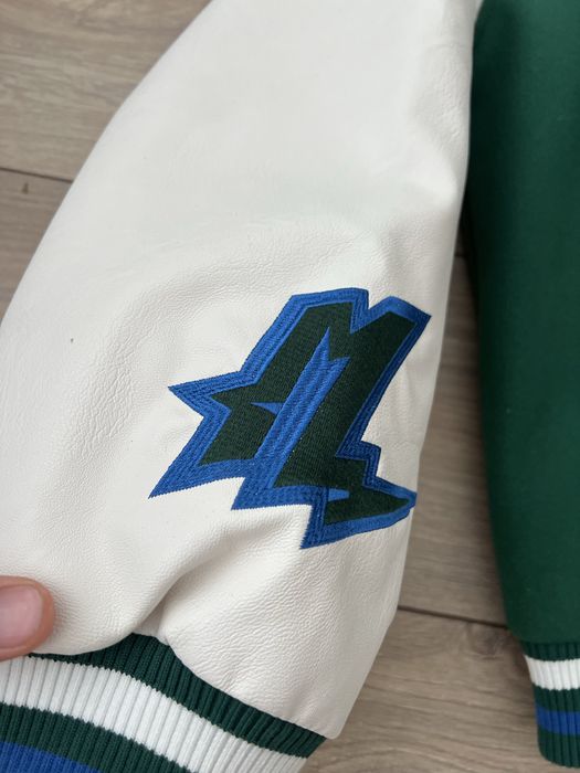 Бомбер House Varsity Jacket | Green / White | College Style