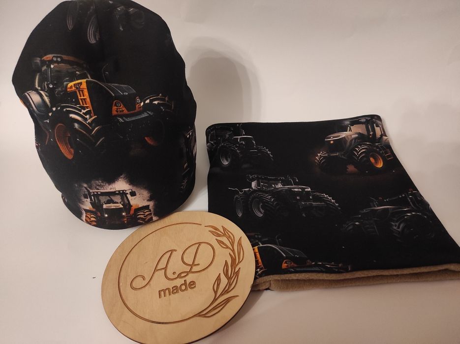 Czapka komin Bawełniany traktory