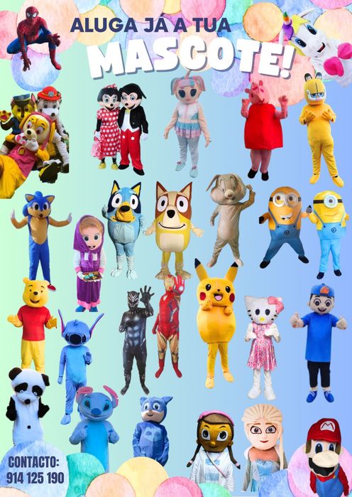 Festas de aniversário,mascotes e insufláveis