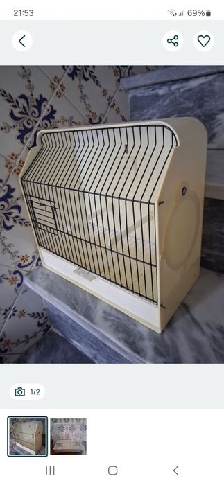 Gaiola de  exposição de piriquitos canarios roseicollis