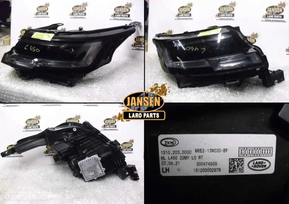 RANGE ROVER L460 Farol LED MODELO 2022 LHD m8e213w030bf m8e213w029ej