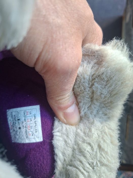 The North Face Śniegowce buty dziecięce zimowe fioletowe EU 33.5 21 cm